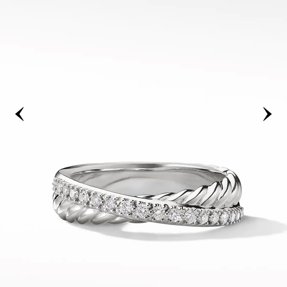 David Yurman Crossover Ring with diamonds